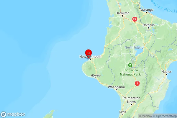 Motumahanga (Saddleback), Taranaki Region Map