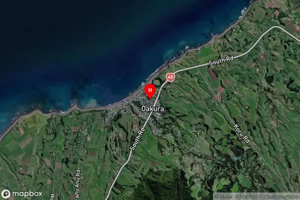 Oakura, Taranaki Satellite Map