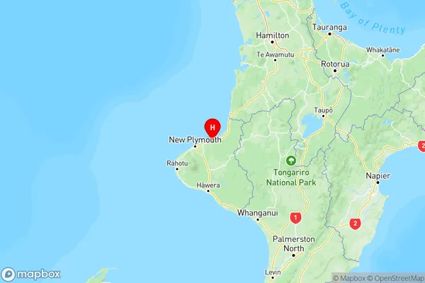 Onaero, Taranaki Region Map