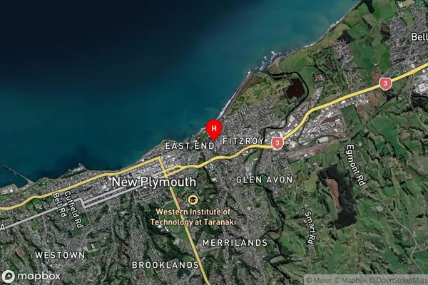 Strandon, Taranaki Satellite Map