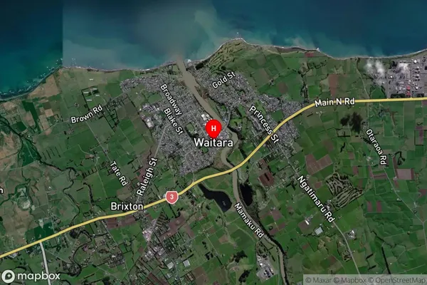 Waitara, Taranaki Satellite Map