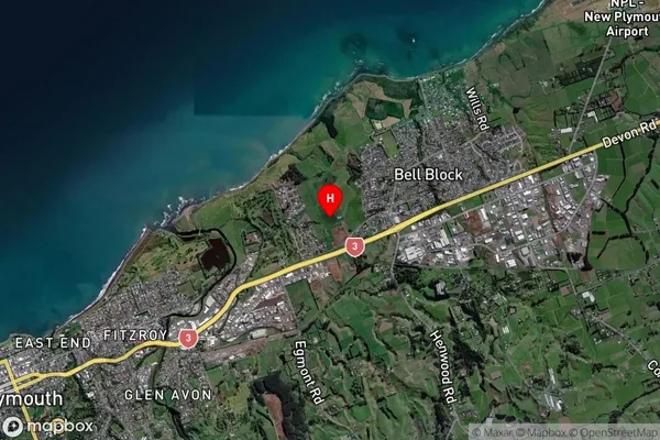 Waiwhakaiho, Taranaki Satellite Map