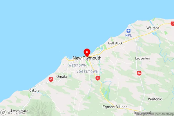 New Plymouth, Taranaki Region Map