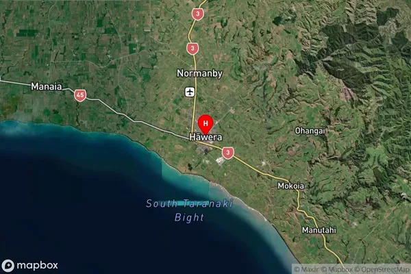 Hawera, Taranaki Satellite Map