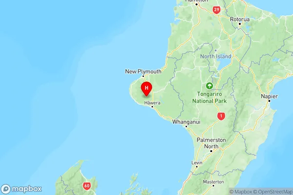 Kaponga, Taranaki Region Map