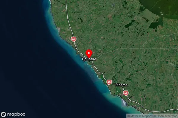 Opunake, Taranaki Satellite Map